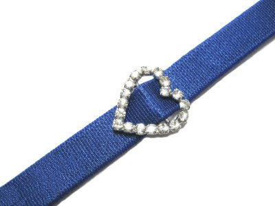 Detachable or replacement coloured bra straps with decorative diamante heart accessory