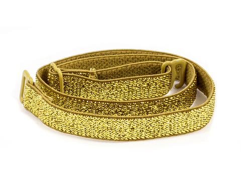 Gold Lurex detachable or replacement bra straps