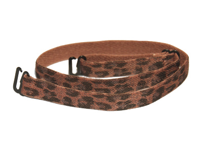 Brown leopard print detachable bra straps