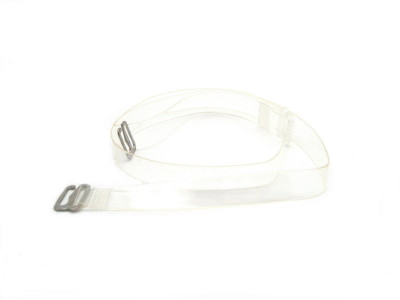 Detachable clear plastic bra strap