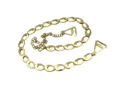 Detachable decorative gold metal bra straps