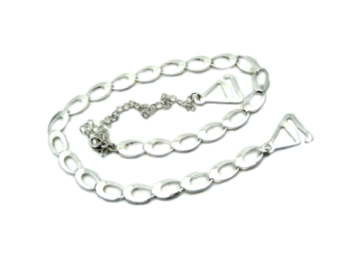 detachable silver decorative metal bra strap